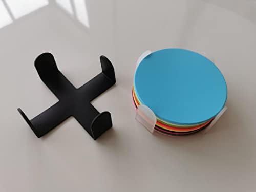 Силиконова поставка за чай VILLBEST сладкарски цвят на 10 см с кръгла изолация От разливи, Черна Пластмасова седалка