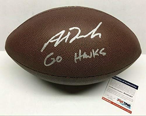 Amara Дарбо Подписа Wilson NFL Super Grip Football GoHawks PSA RG05567 - Футболни топки с автографи