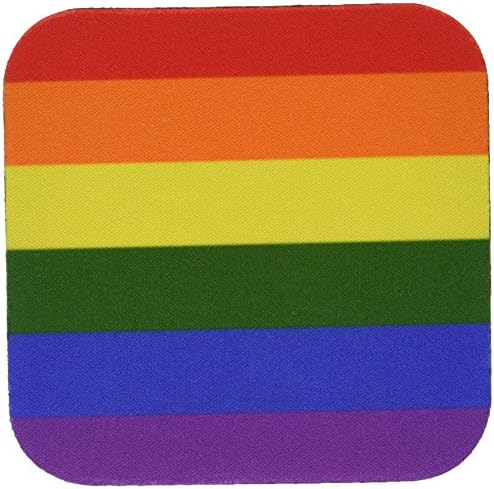 3dRose CST_37605_1 Дъгата Флаг Икона Гордостта на гейовете и лесбийките, Меки подложки, комплект от 4