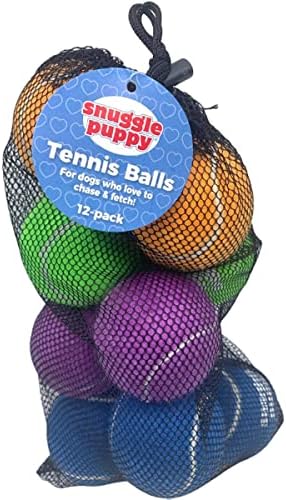 Тенис топки Snuggle Puppy-за кучета - Интерактивни топки за тенис 2,5 за средни и Големи кучета - Тенис топки,