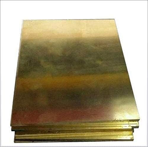 Месинг лист HUILUN Метална плоча от тънкото фолио Мед метален лист Фолио плоча 4 мм x 100 X 200 мм Вырезанная