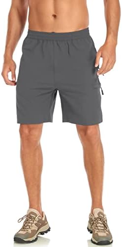 Мъжки Туристически Панталони-Карго, бързо съхнещи Леки къси Панталони за Мъже, Спортни Спортни Шорти със Странични Джобове с цип