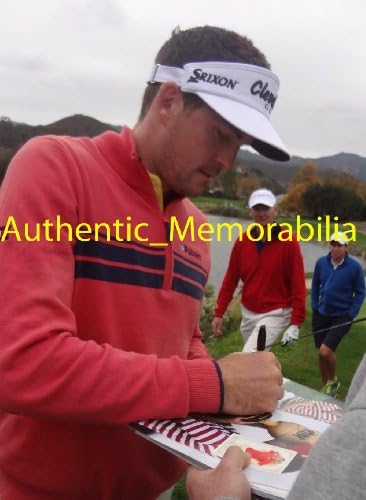PGA с автограф Кигана Брадли 11x14 С ДОКАЗАТЕЛСТВО, Фотография Кигана, Подписывающего за нас, Удостоверяване на PSA / ДНК Fifa Masters, Откритото първенство на САЩ, The Open Championship,