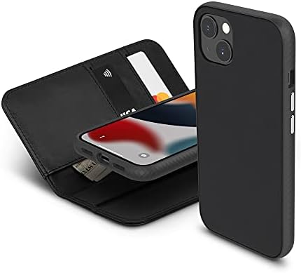 Чанта-портфейл Moshi Overture, Съвместим с iPhone 14 за iPhone 13, Сменяем Калъф, Поставка, Веганская кожа,