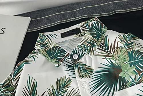 Лятна Мъжка Риза За Плуване, Мъжки Ризи С Цветен Модел, Памучни Ризи с Копчета за Тропическа Почивка, Плажни Ризи с Джоб за Споделяне