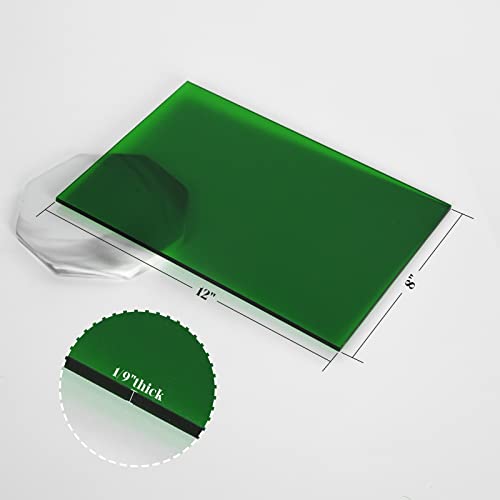 5 Опаковки на Акрилни листове от Зелен Прозрачен цвят, Прозрачни Листове Лесно са за артистични проекти Направи си сам, Изработване на проекта на показване, Означен