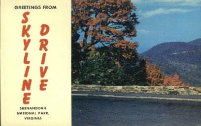 Skyline Drive, пощенска Картичка от Вирджиния