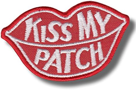 Kiss My Patch - Нашивка с бродерия 8 х 5 см