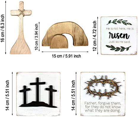 Декоративен Поднос за спални, 1 Комплект Великденски Диференцирани декор за Тавата, Великден и Маса, Дървени