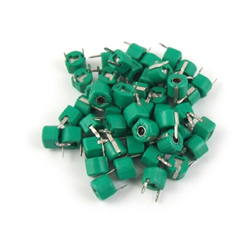 uxcell a11061800ux0090 Пластмасови Зелени Регулируеми Триммерные Кондензатори с капацитет 30 pf, 50 бр.