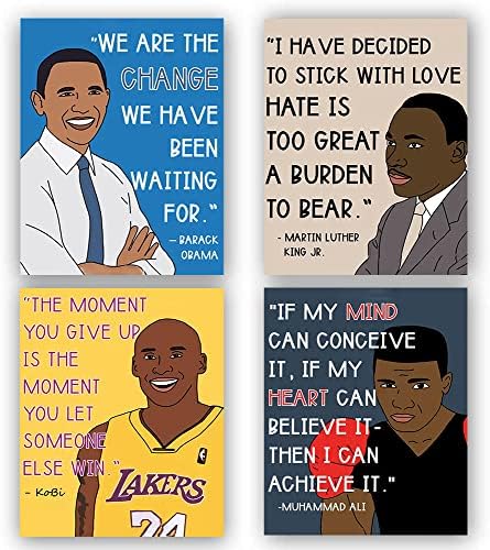Плакати с черна история, афроамериканские Вдъхновяващи щампи на стената, модерни мотивиращи цитати, плакати с черна История за класната стая, Библиотека, Детска ст