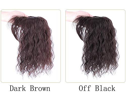 10-инчови изкуствена коса с swirls, синтетични перука с бретон за жени, черен