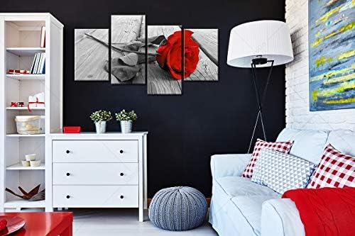 Декор на стените с Рози JiazuGo - Декор на Спалнята за Жени, Стенно Изкуство върху Платно, Картини с Червени