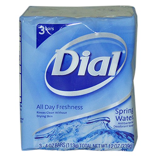 Барове Антибактериален сапун Dial, Изворна вода, 4 грама, 3 ea