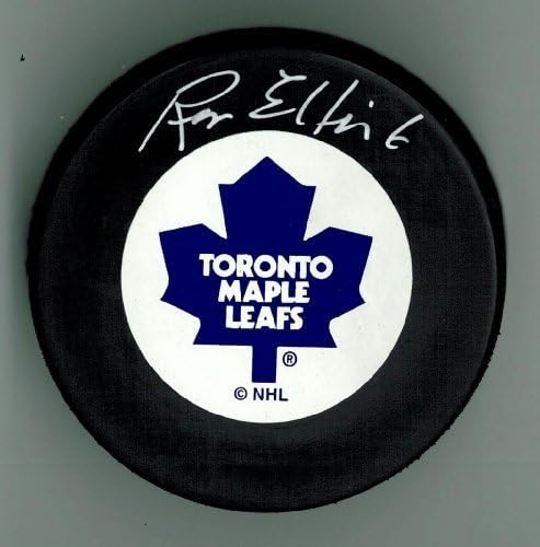 Хокейна шайба №1 Торонто Мейпъл Лийфс с автограф на Рон Елис