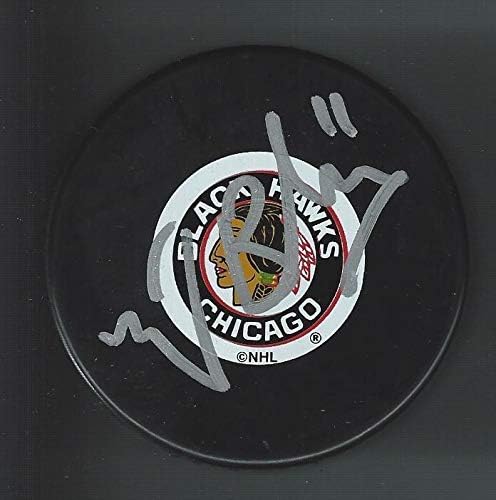 Евън Брофи Подписа Миене с Винтажным логото на Чикаго Блекхоукс - за Миене на НХЛ с автограф