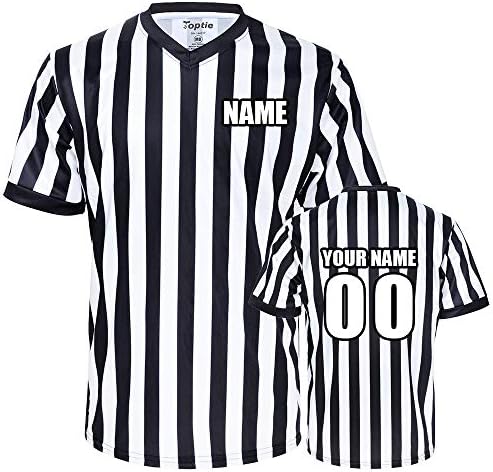 Тениска-на Съдията с V-Образно деколте TOPTIE на Едро, Изработена по Поръчка, С добавяне на името и номера