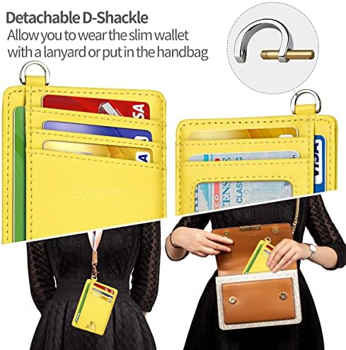 EcoVision Тънък Минималистичен Чантата си, с Преден Джоб, RFID Блокиране на Притежателя за Кредитни Карти, Портфейл