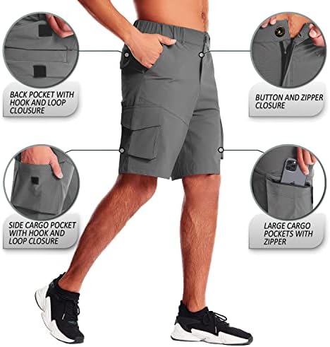 CANGHPGIN Мъжки Туристически Панталони-Карго бързо съхнещи Стрейчевые къси Панталони За Голф Мъжки Ежедневни