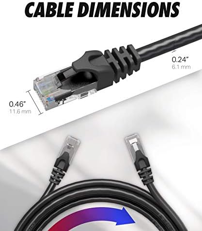 Cat6 кабел Ethernet, 30 Фута Кръпка cat 6 Ethernet LAN Проводник UTP (9,1 м) Мрежа за кабелен интернет RJ -
