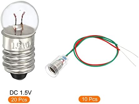 Миниатюрни електрически Крушки с винтовым основание MECCANIXITY E10, 20 опаковки, мини лампа топла жълта светлина