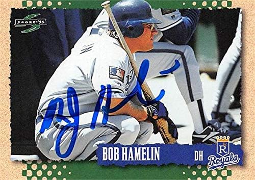 Склад на автографи 622951 Бейзболна картичка с автограф на Боб Хэмелина - Канзас Сити Роялз 1995 г. - № 433