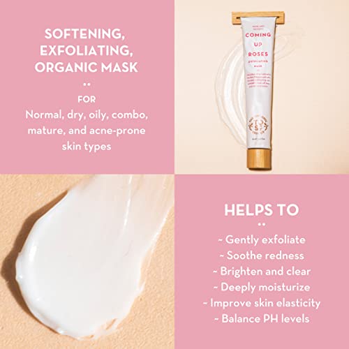 Отшелушивающая и хидратиращи маска за лице | Coming Up Roses от The Organic Skin Co. | Отшелушивающее средство