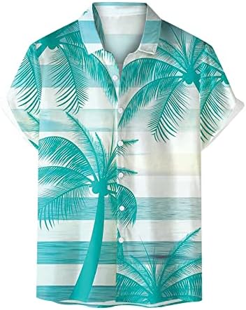 Летни Мъжки Ризи, Мъжка Лятна Мода Горната Риза За Почивка На Море И Плажна Риза С Принтом Елегантна Тениска