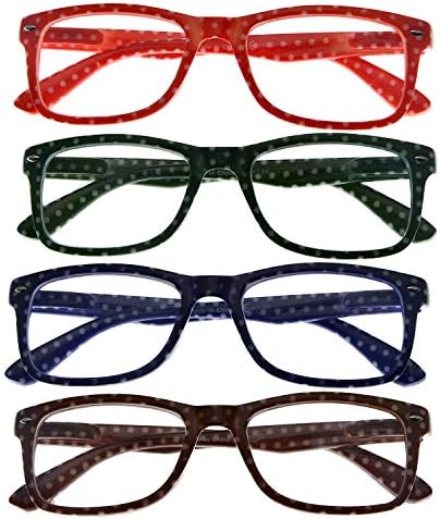 Eyekepper 4 Опаковки Очила За четене, Грах Дизайнерски Ридеры за Жените За Четене