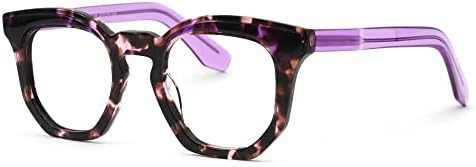 Zeelool Ретро Геометрични Точки Ацетатная Рамки за очила с Прозрачни Лещи Без рецепта, за Жени И за Мъже ZWA043668