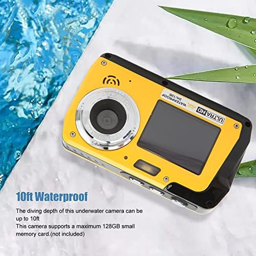 Dpofirs Здрав Водоустойчив Цифров Фотоапарат, 4K Дигитална Камера, 10-подножието Водоустойчив Подводна Камера