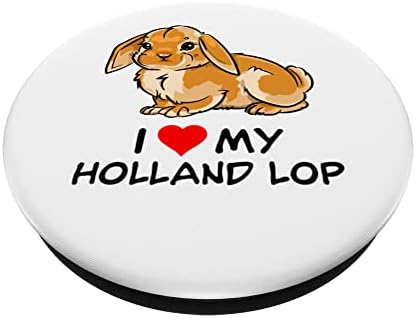 Аз обичам Своите Оранжеви попсокеты Holland Наклонен Rabbit PopSockets С възможност за смяна на PopGrip