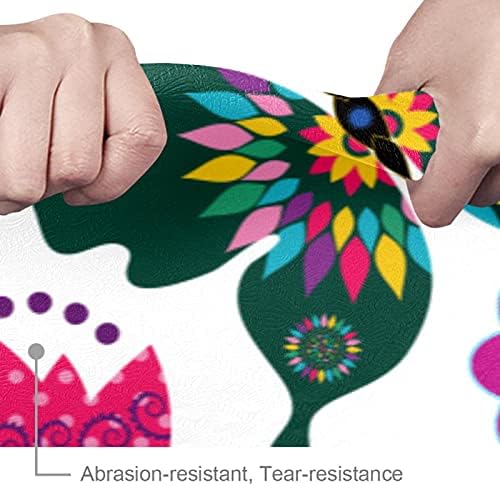 Siebzeh Butterflies Flowers Висококачествен дебела подложка за йога, в Екологично Чист Гумена подложка за здраве