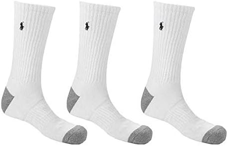 Спортни чорапи Crew 6 в опаковка (бели, 10-13 Подходящи за обувки 6-12,5)