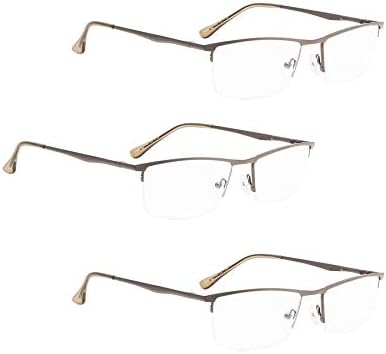 LUR 3 опаковки на метални очила за четене в полуободке + 3 опаковки очила за четене без полуободки (само 7 двойки