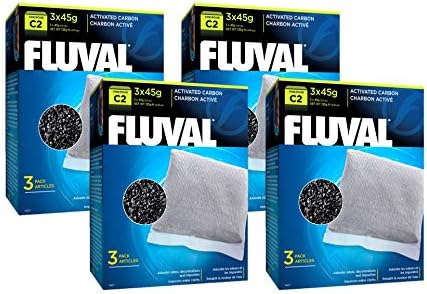 (4 опаковки) Fluval C2 Carbon, по 3 във всяка филтър