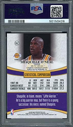 Баскетболно карта Шакила о ' Нийл 1998 Topps Gold Label GL2 С рейтинг PSA 9
