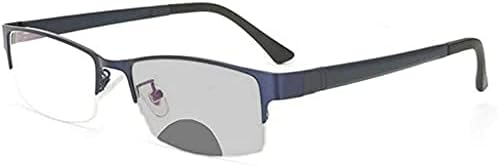 Melrose/ Мъжки бизнес бифокални очила за четене в полурамке, преходен, фотохромичните слънчеви очила, слънчеви