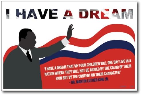 Имам една мечта на Мартин Лутър Кинг Младши - НОВ Плакат С Цитат на един известен човек