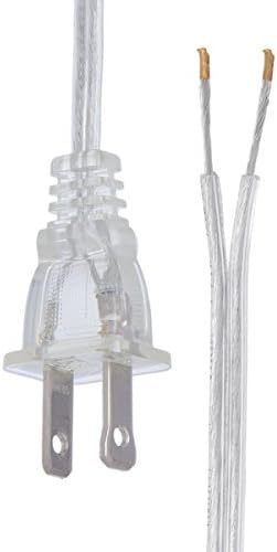 Кабел лампа B & P Lamp® от прозрачен сребро, тел SPT-1 с дължина 10 Метра, е в списъка на UL