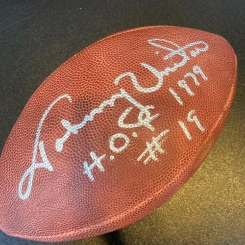Прекрасен Джони Юнитас КОПИТО 197919 Подписа футболен мач NFL с JSA COA - Футболни топки с автографи