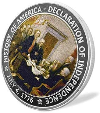 Монета на Военния повикване САЩ Възпоменателна монета с Президентската декларацията за независимост, 1776 г.