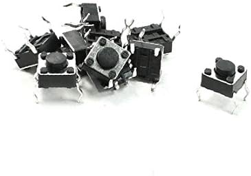 X-DREE 10 бр 6x6x4,3 мм, 4 за Контакт DIP ПХБ Незабавен бутон превключвател на тактилни усещания (10 игли 6x6x4,3