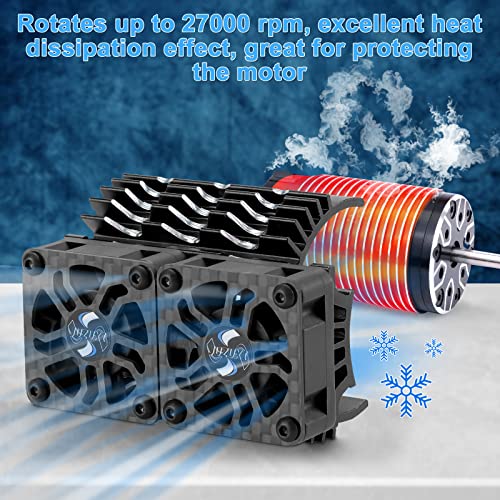 Вентилатори за охлаждане на двигателя Радиоуправляемого кола: Хоби Twin 30 мм Бесщеточный Мотор Вентилатор с