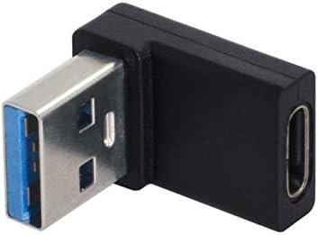 Cablecc USB-Type C C Женски 90 Градуса Нагоре Под Ъгъл към USB 3.0 A Мъжки Адаптор за трансфер на Данни за вашия