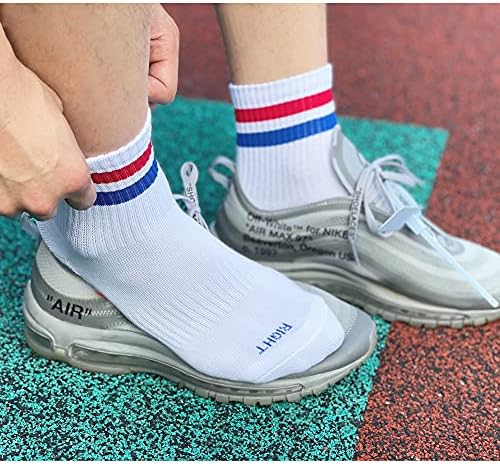 ИДЕАЛНИ ЪГЛОВИ Чорапи с Памучна Подплата, за Поддръжка на Свода на Стъпалото в Салона Атлетик Quarter за Тренировки,
