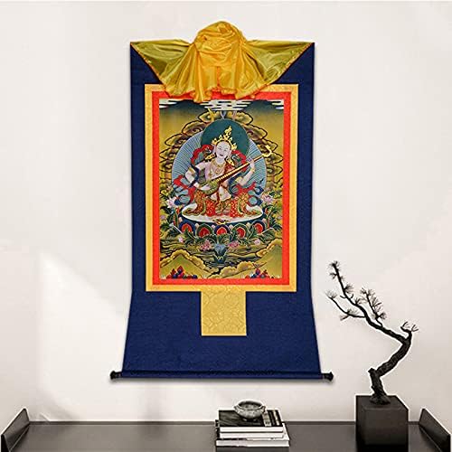Гандханра Сарасвати, Лакшми, Парвати, Тибетски Живопис Тханка, Будистка Брокат Тханка, Гоблен на Буда с Преобръщане
