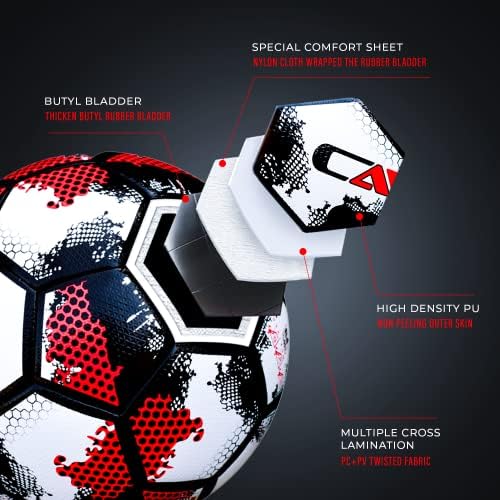Футболна топка Официален размер CAPRA Size 5 | Термично Скрепленный Матчевый топка за професионални тренировки