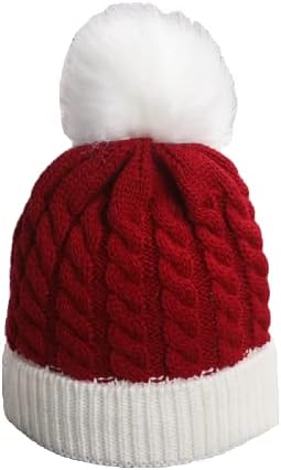 Шапка на дядо коледа за вашето дете, Коледна Зимна Топла шапка с Елф, Вязаная шапчица-Бини за Деца, Скъпа шапка