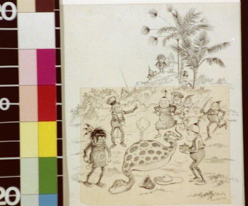 Исторически находки Снимка: Брауни на Палаване, Палмър Кокс, 1904?, Фотоапарат, Змии, Филипините,Феи